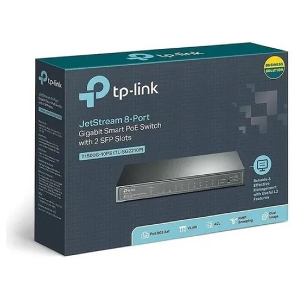 Switch Tp-Link Omada 10 Puertos Gigabit 8 Poe+ 2 Slots Sfp