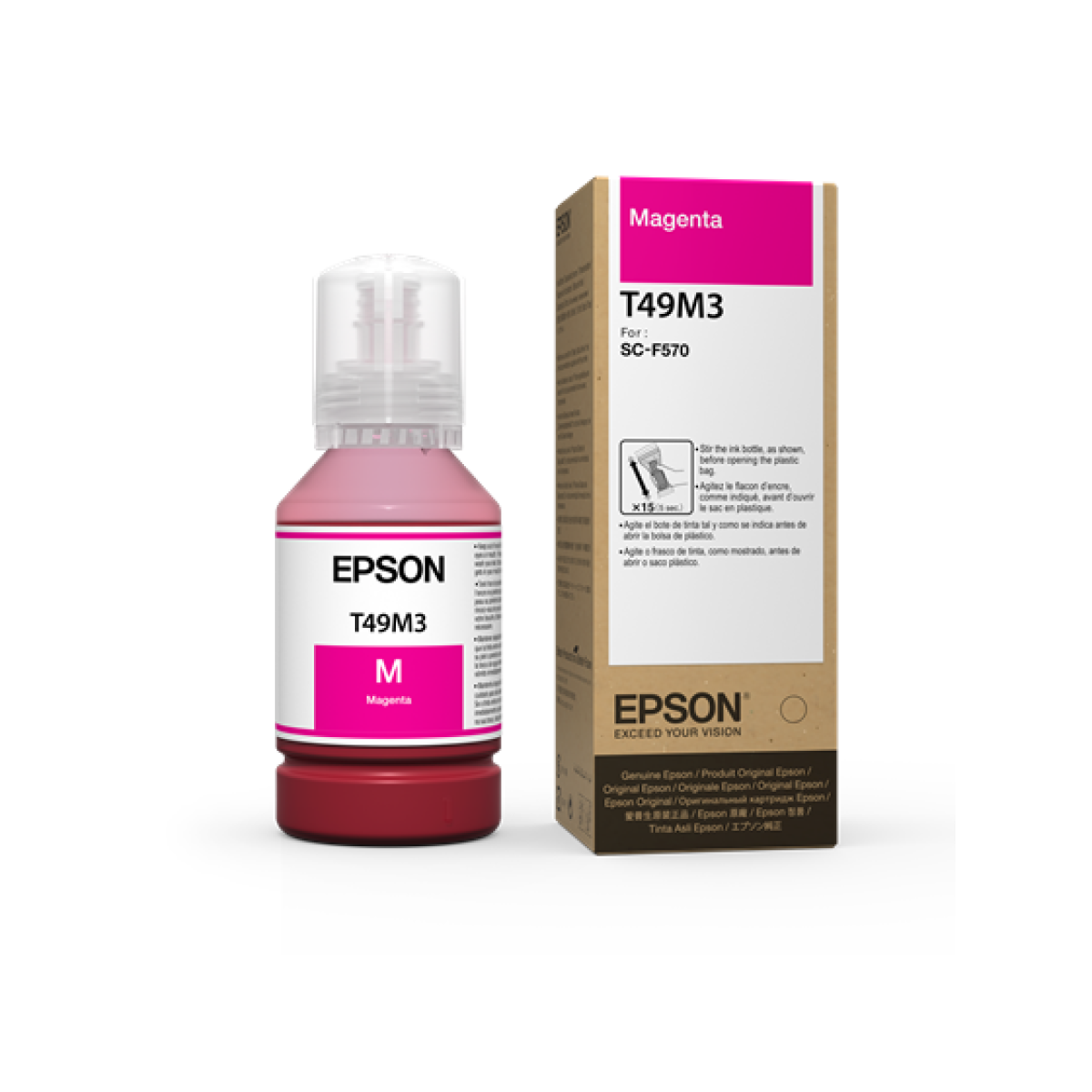 Botella De Tinta Epson T49M Magenta 140Ml Compatible F170 F571 F570