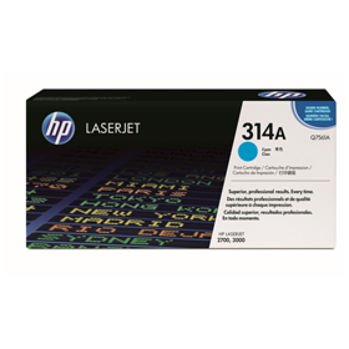 Toner Hp 314A – Q7561A – Cyan – 3,500 Paginas – Para Impresora Laserjet Color – 2700 / 3000