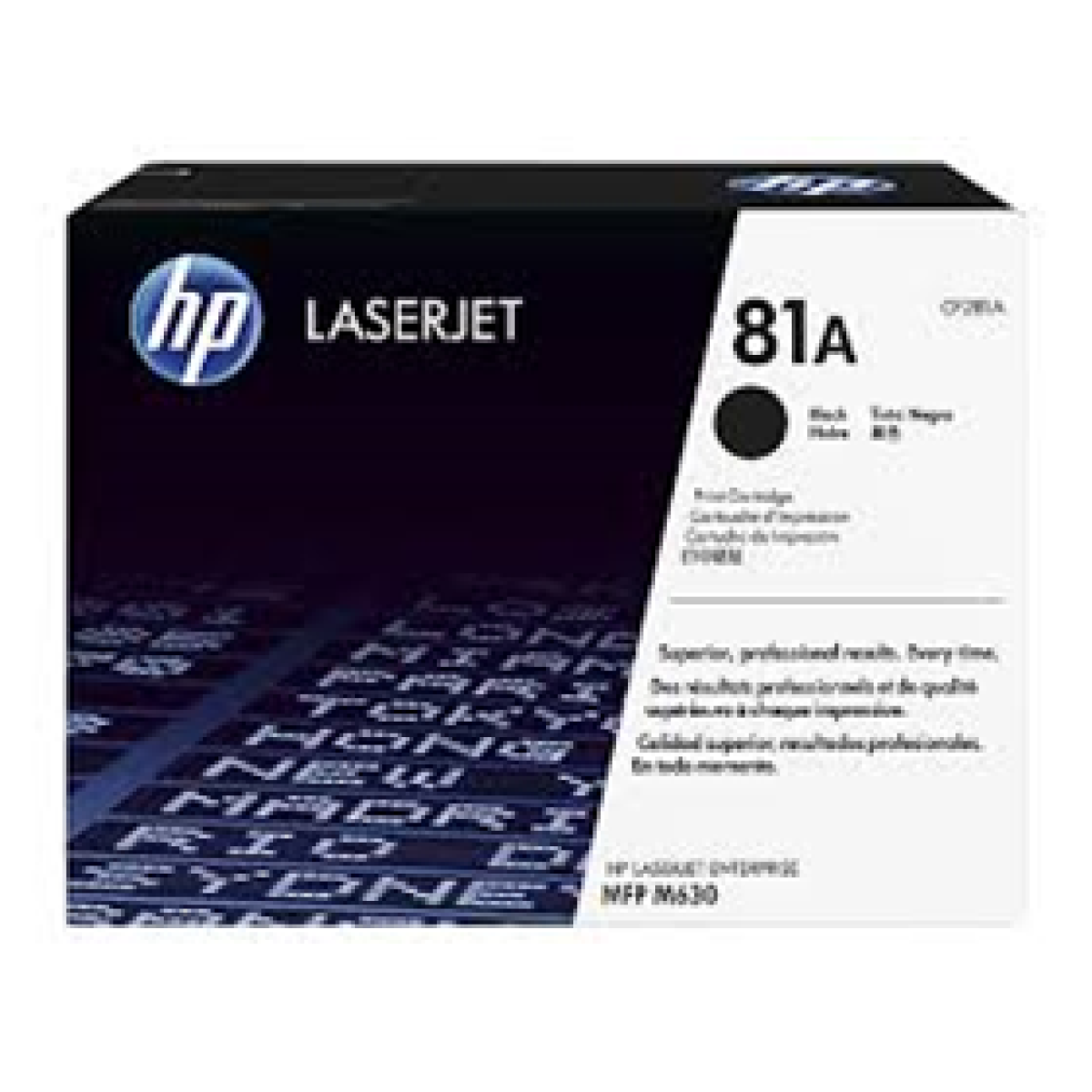 Toner Hp 81A – Cf281A – Negro – 10,500 Paginas – Para Impresora Laserjet Enterprise M630F – M630Z – M604Dn – M605Dn – M605N – M605X – M606Dn