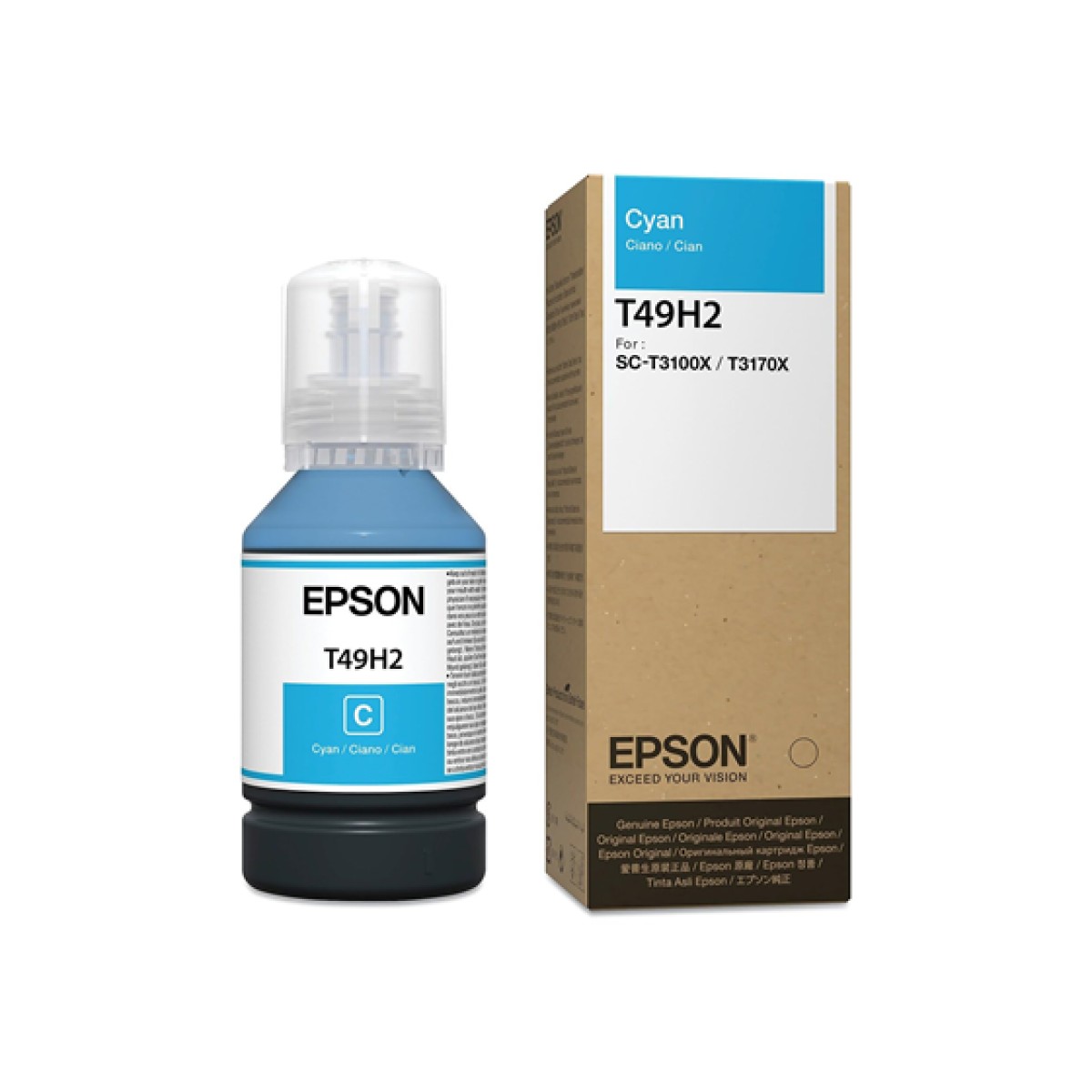 Botella De Tinta Epson T49H Cyan 140Ml Para Impresora Sct3170X