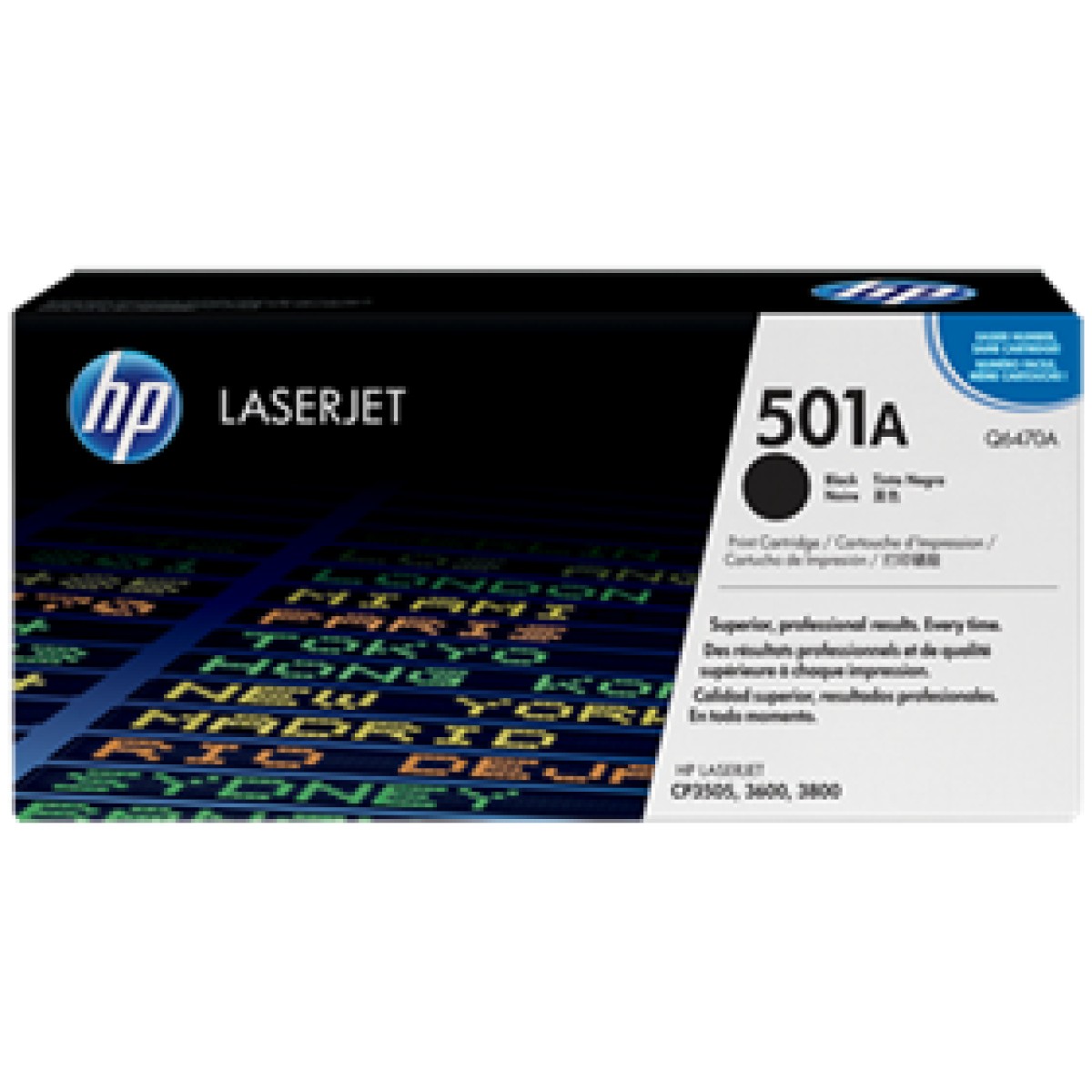 Toner Hp 501A – Q6470A – Negro – 6,000 Paginas – Para Laserjet 3600