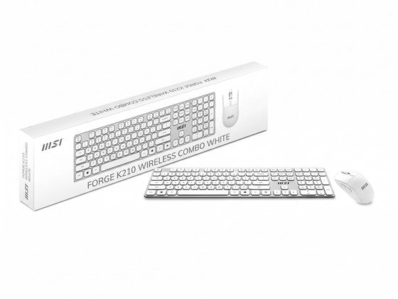 Combo Teclado Y Mouse Msi Forge K210 W Inalámbrico Blanco Us