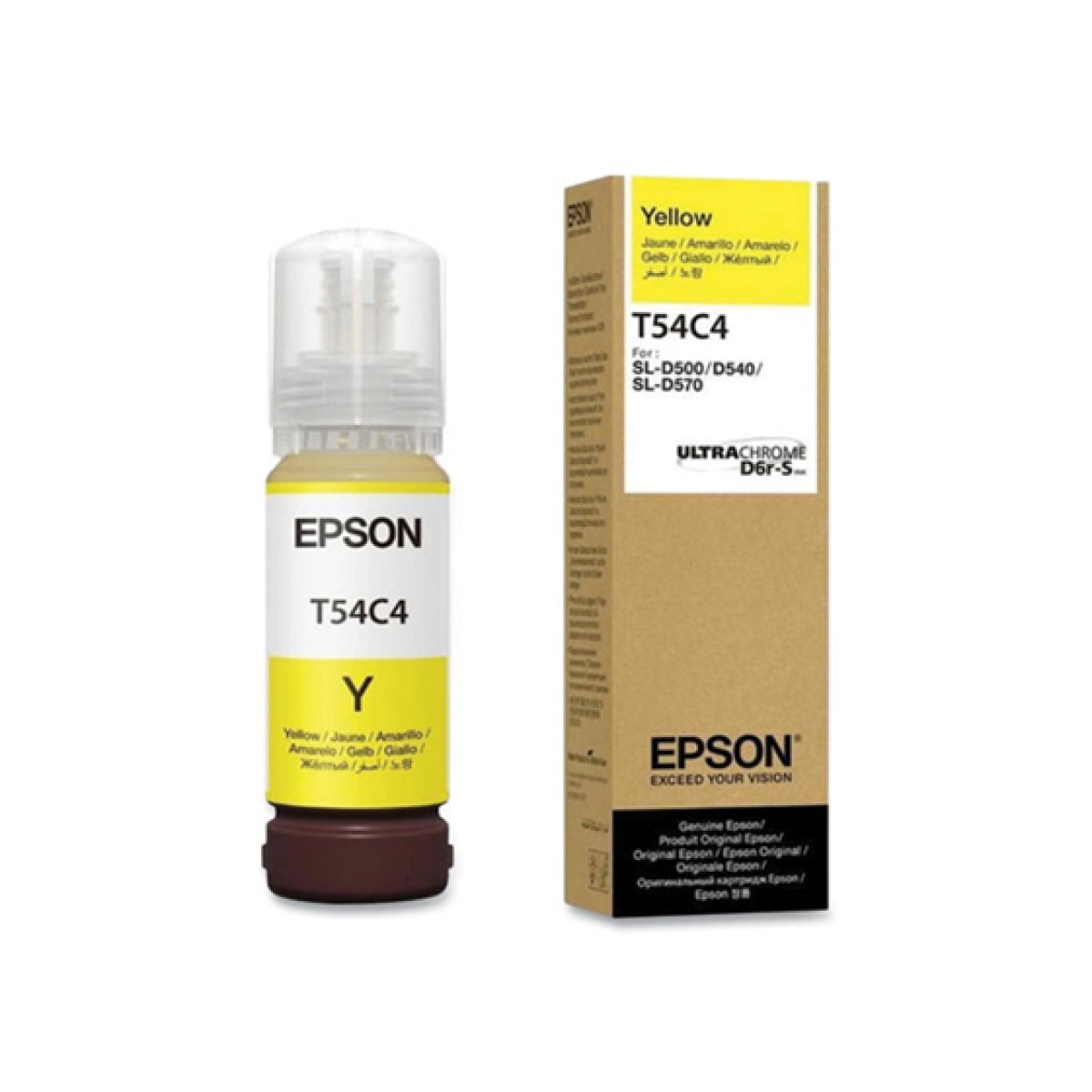 Botella De Tinta Epson T54C4 Yellow Surelab D570