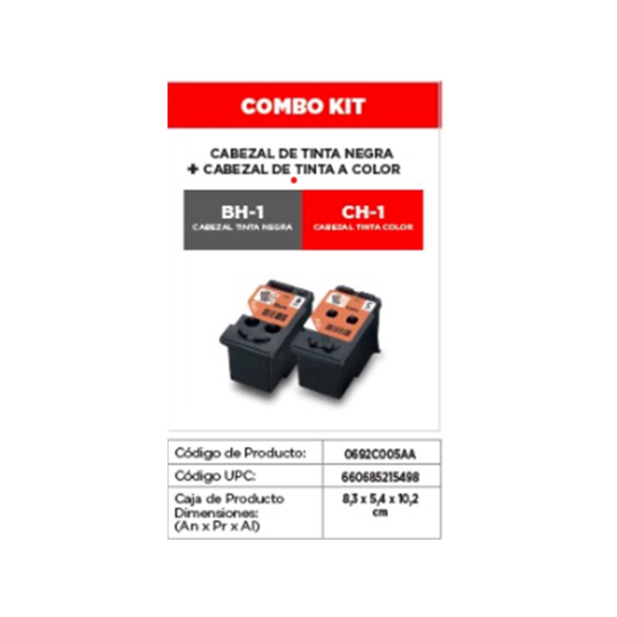 Kit Cabezal Canon Bh-1 Ch-1 Tinta Negra Y Color Para Impresoras G1110 G2110 G3110 G4111