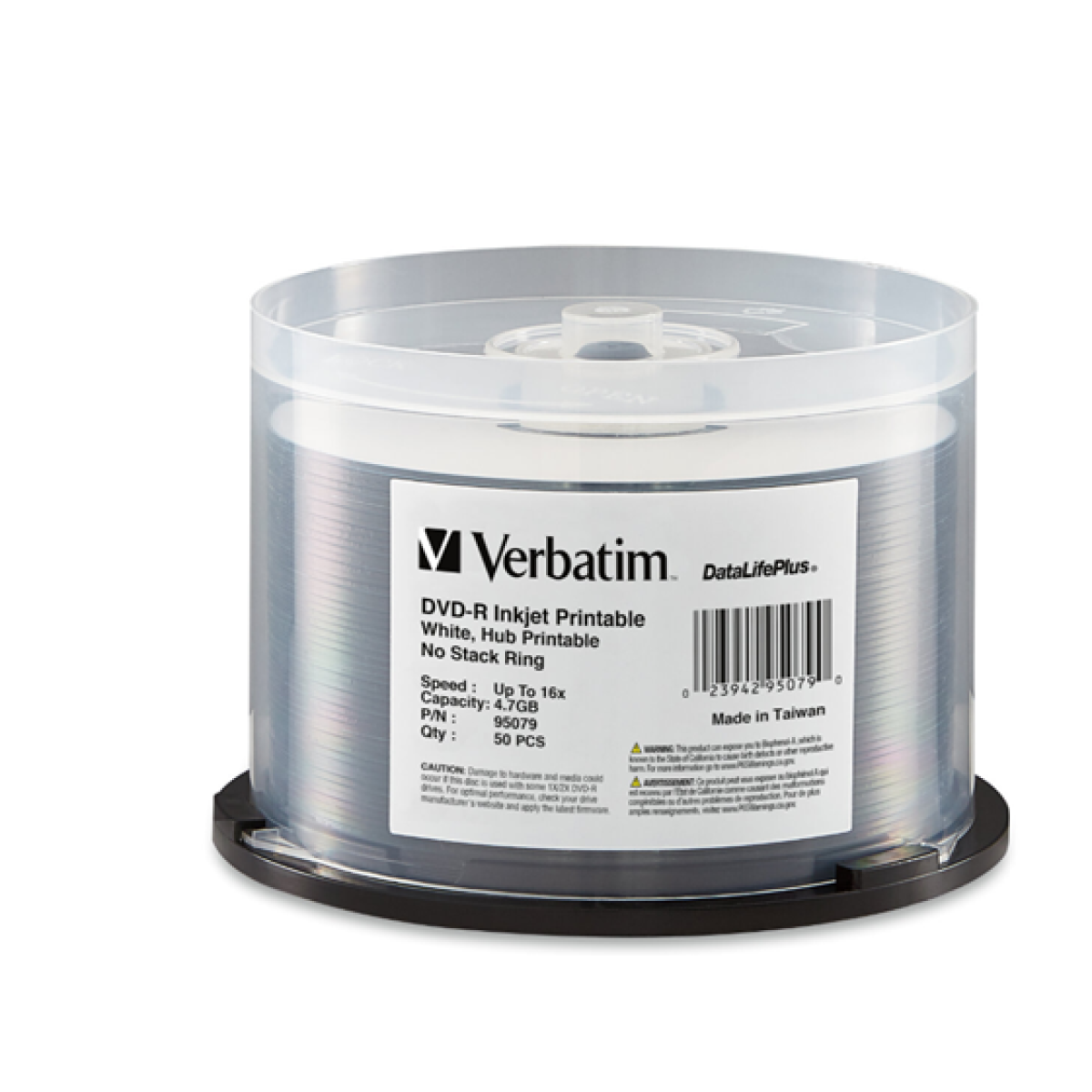 Pack 50 Dvd-R Verbatim Datalifeplus 4.7Gb 16X Imprimible Blanco