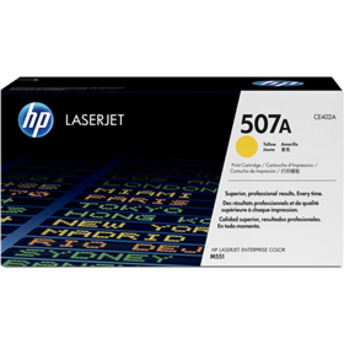 Toner Hp 507A – Ce402A – Amarillo – 6000 Paginas – Para Laserjet Enterprise – M551Dn, M551N, M551Xh