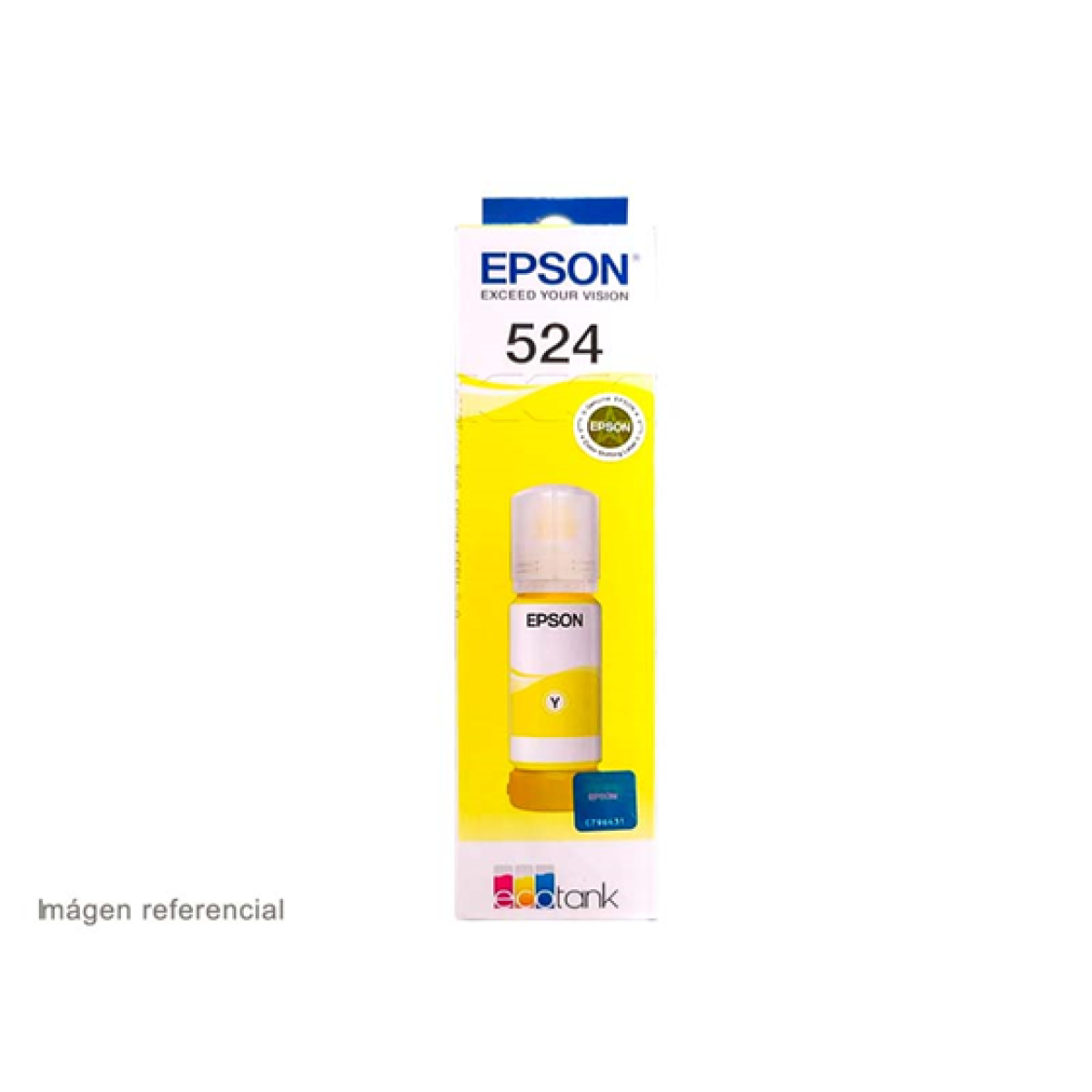 Botella De Tinta Epson T524 Amarillo Para Impresoras L5150 L5160 L6490