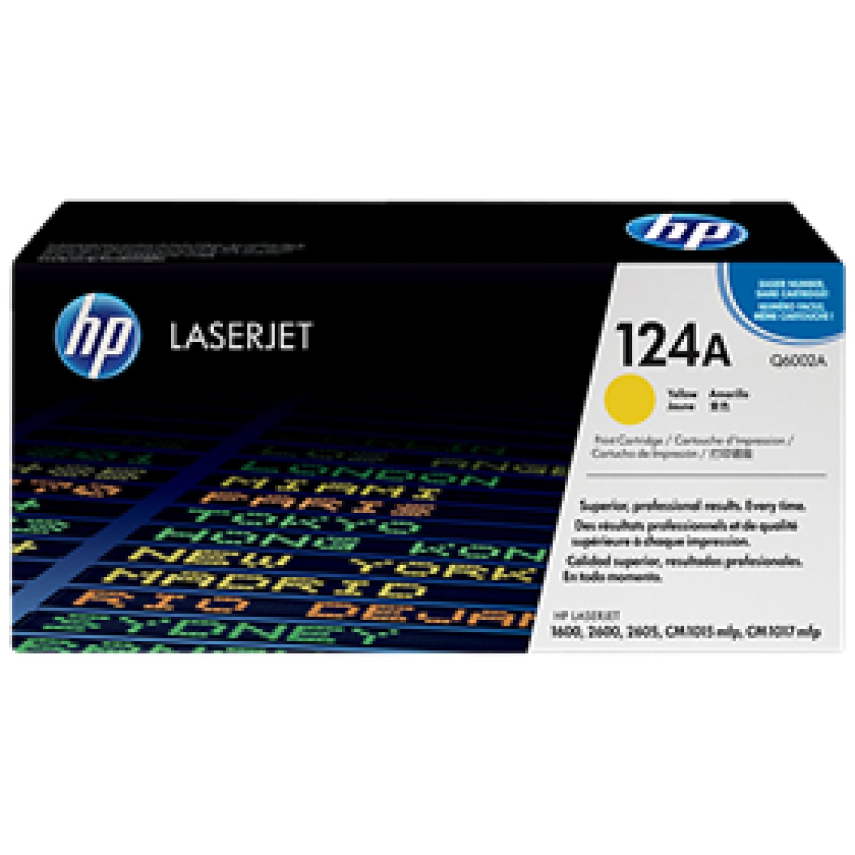 Toner Hp 124A – Q6002A – Amarillo – 2,000 Paginas – Para Impresora Laserjet Color – 2600N
