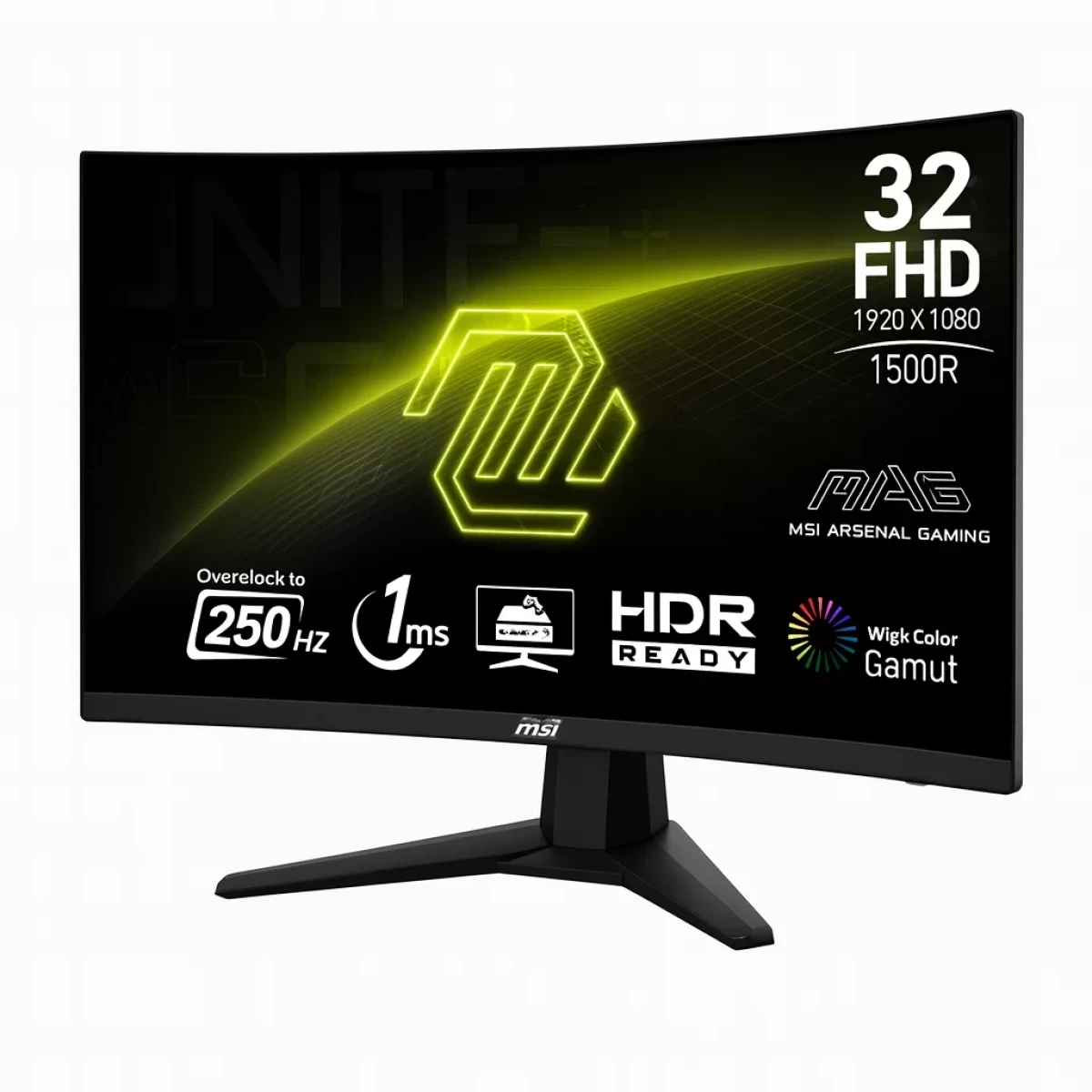 Monitor MSI MAG 32C6X 31.5″ Curvo FHD 250Hz Rapid VA 1ms con HDMI y DisplayPort