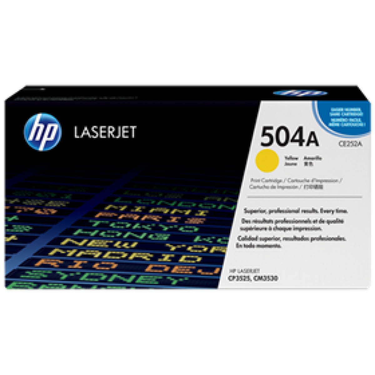 Toner Hp 504A – Ce252A – Amarillo – 7,000 Paginas – Para Impresora Laserjet – Cp3525 / cm3530