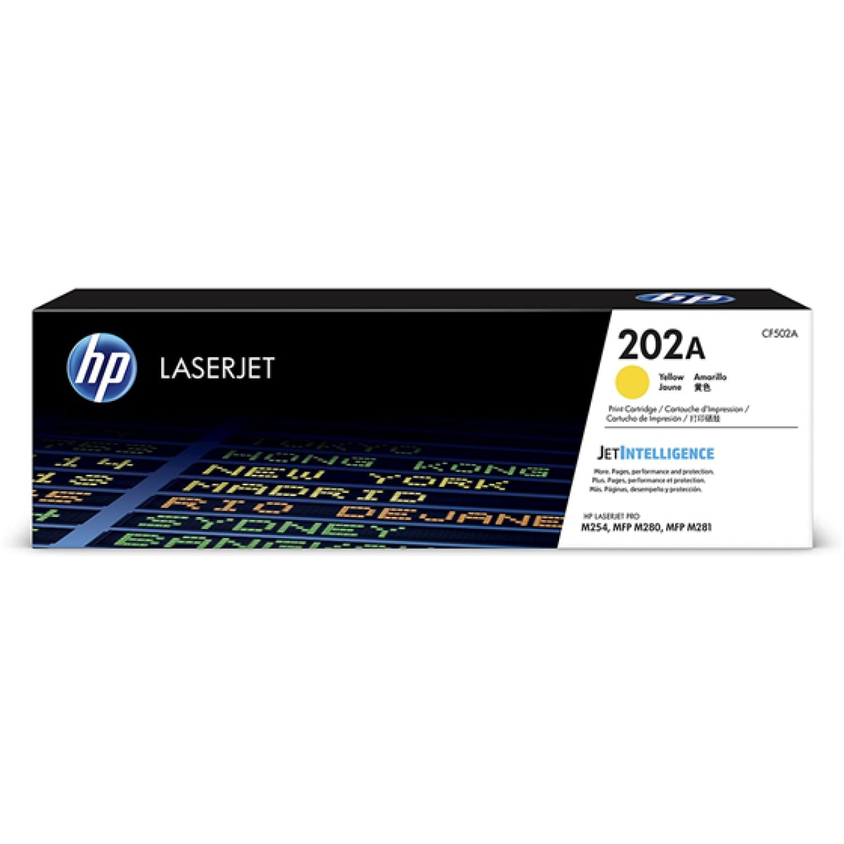 Toner Hp 202a Cf502a Amarillo 1300 Paginas Laserjet M254 M281
