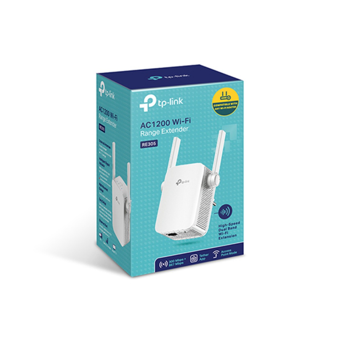 Repetidor De Señal Dual Band Tp-Link RE305 1200 Mbps Ethernet
