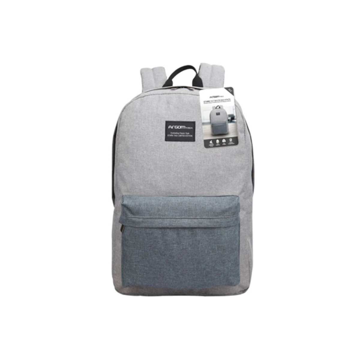 Bulto Para Laptop Argom 14.1” Tipo Mochila Stark Gris