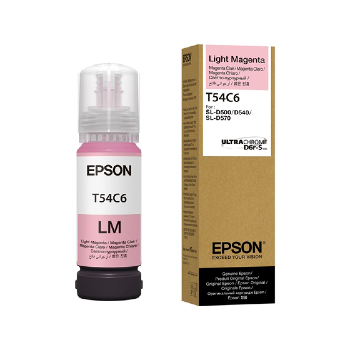 Botella De Tinta Epson T54C6 Light Magenta Para Surelab D570 Y Sl-D500