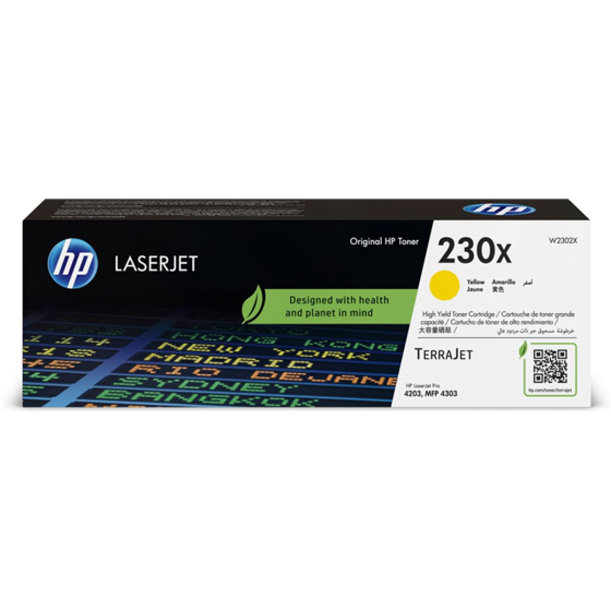 Toner Hp 230X W2302X Yellow 5500 Paginas Laserjet 4201 4202 4203 4301 4302 4303