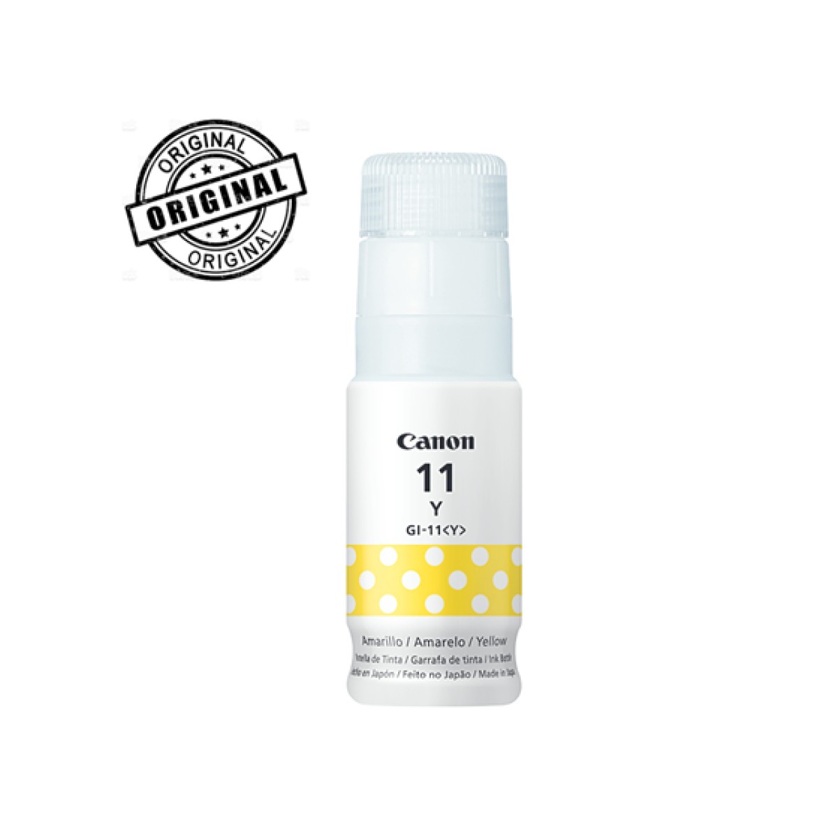 Botella De Tinta Canon Gi-11 Amarillo 70Ml Compatible G2160 G2170 G3160