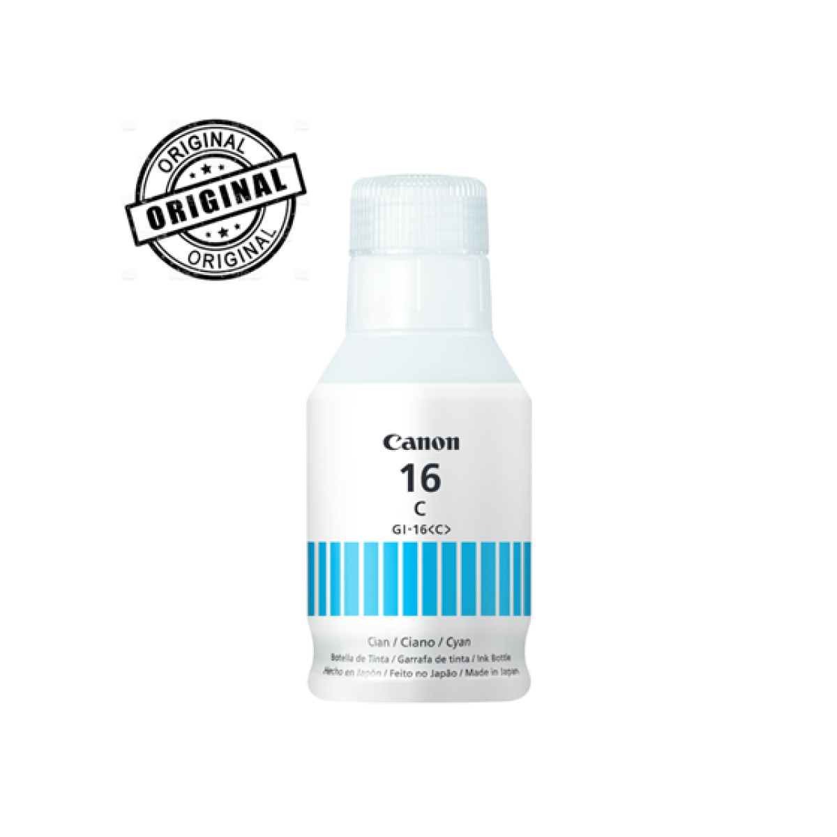 Botella De Tinta Canon Gi-16 Cyan 70Ml Compatible Maxify Gx6010