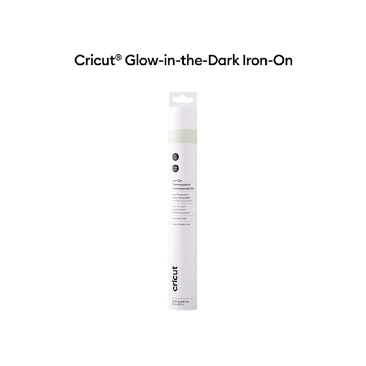 Rollo De Vinil Cricut Iron On Glow Effect Verde Fosforescente 12X24″