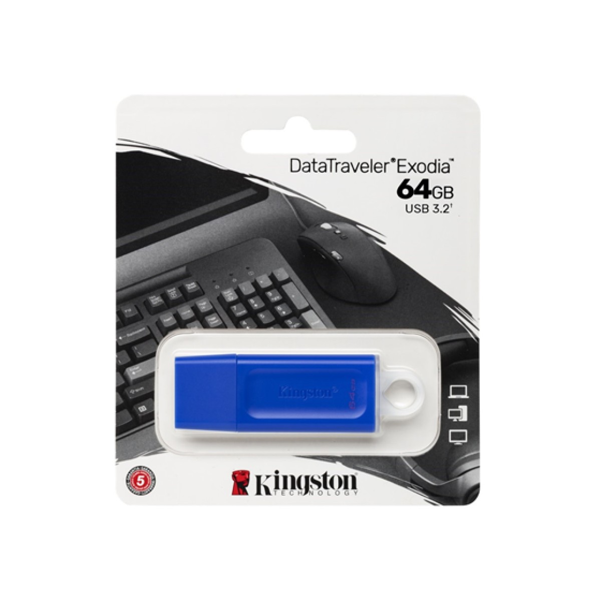 Memoria USB Kingston Data Traveler Exodia 64GB USB 3.2 Azul