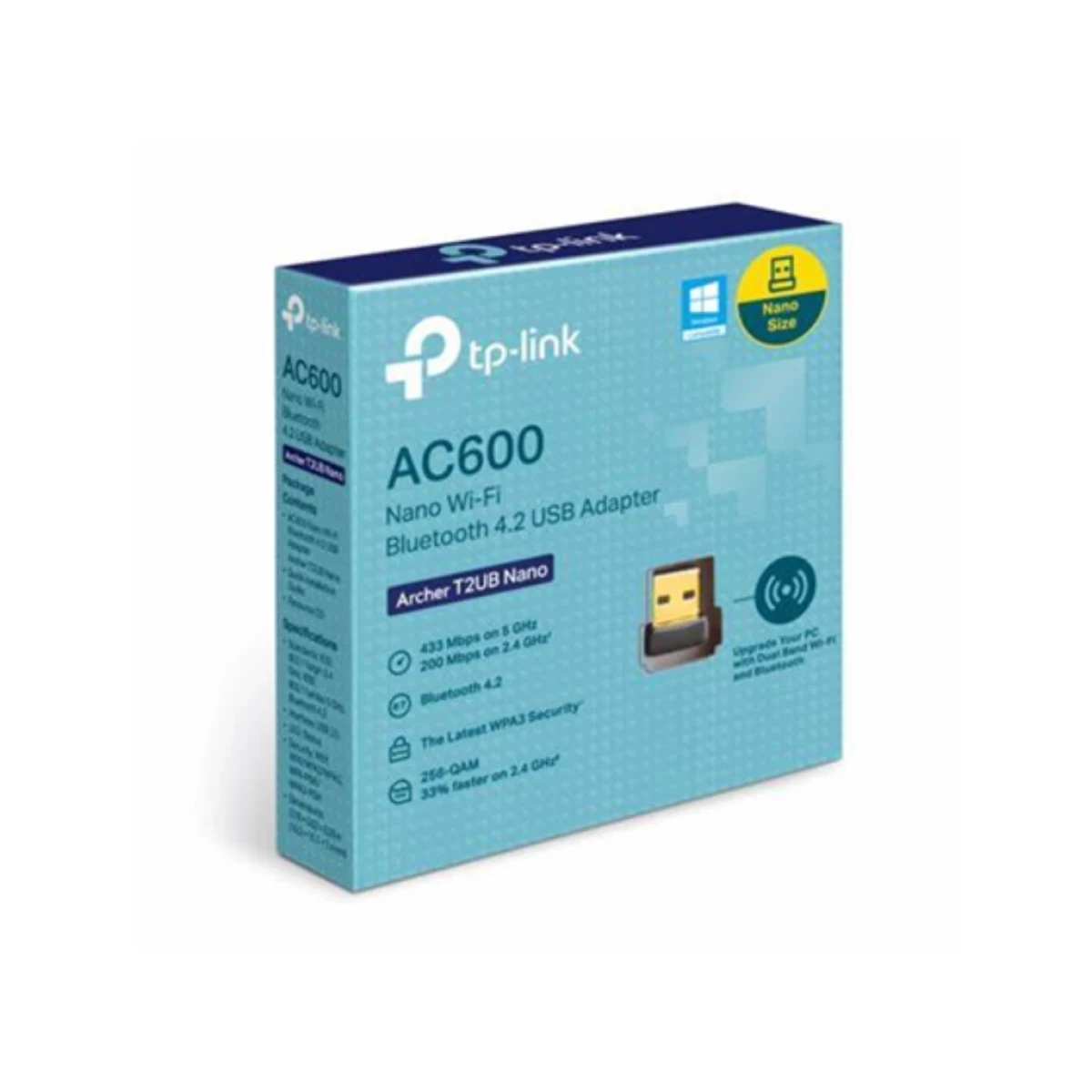 Adaptador de Red USB WiFi TP-Link Archer T2U Nano Dual Band AC600 Bluetooth
