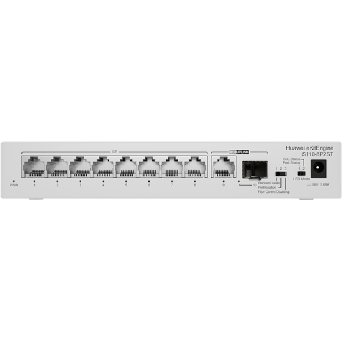 Switch Huawei S110-8P2St 8 Puertos Ge Poe 124W No Administrable