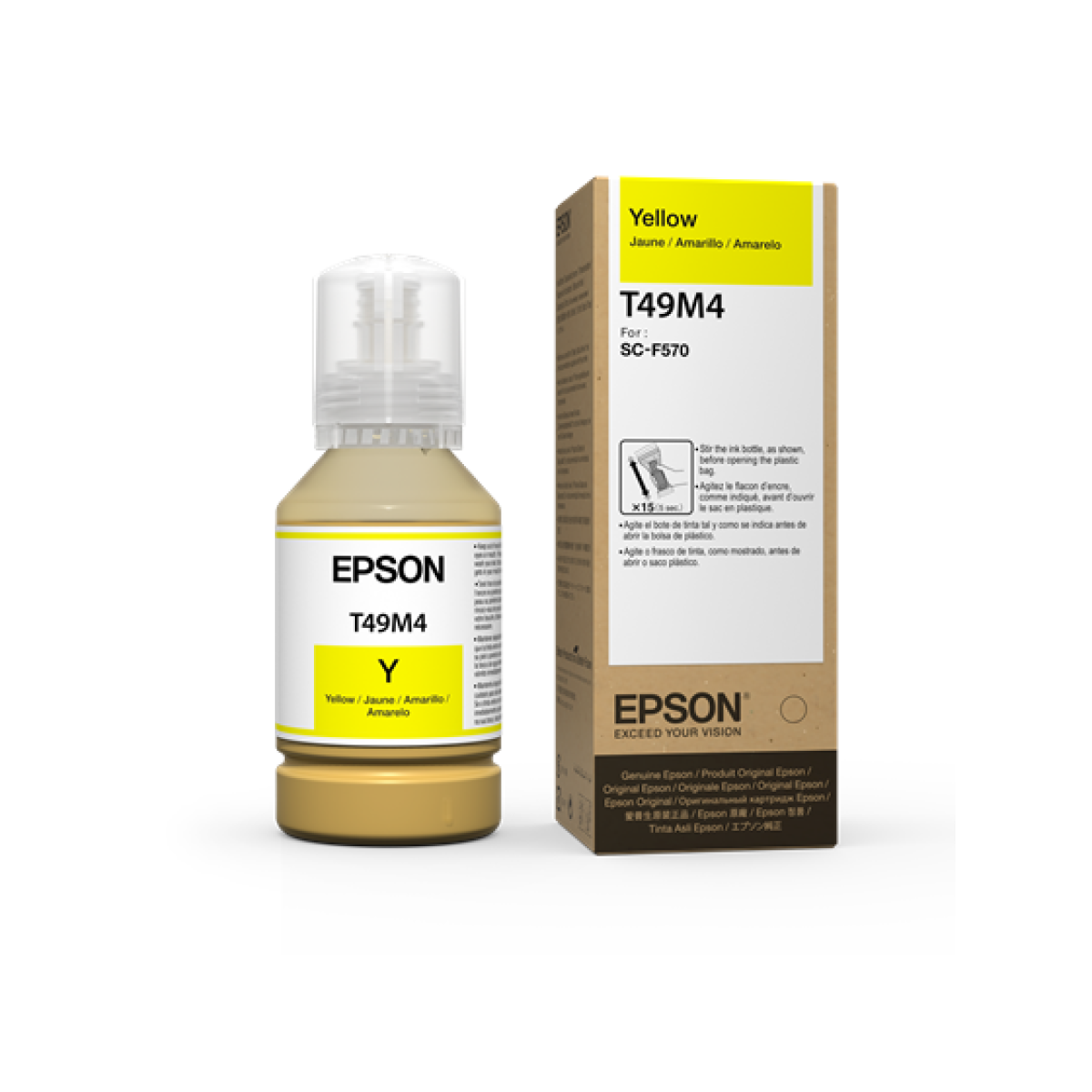 Botella De Tinta Epson T49M Amarillo 140Ml Para Impresoras F170 F571 F570