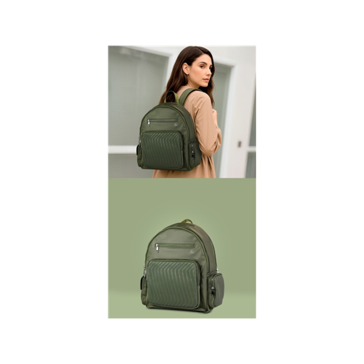 Bulto Para Laptop Klip Xtreme Tipo Mochila 13″ Resistente Al Agua Verde