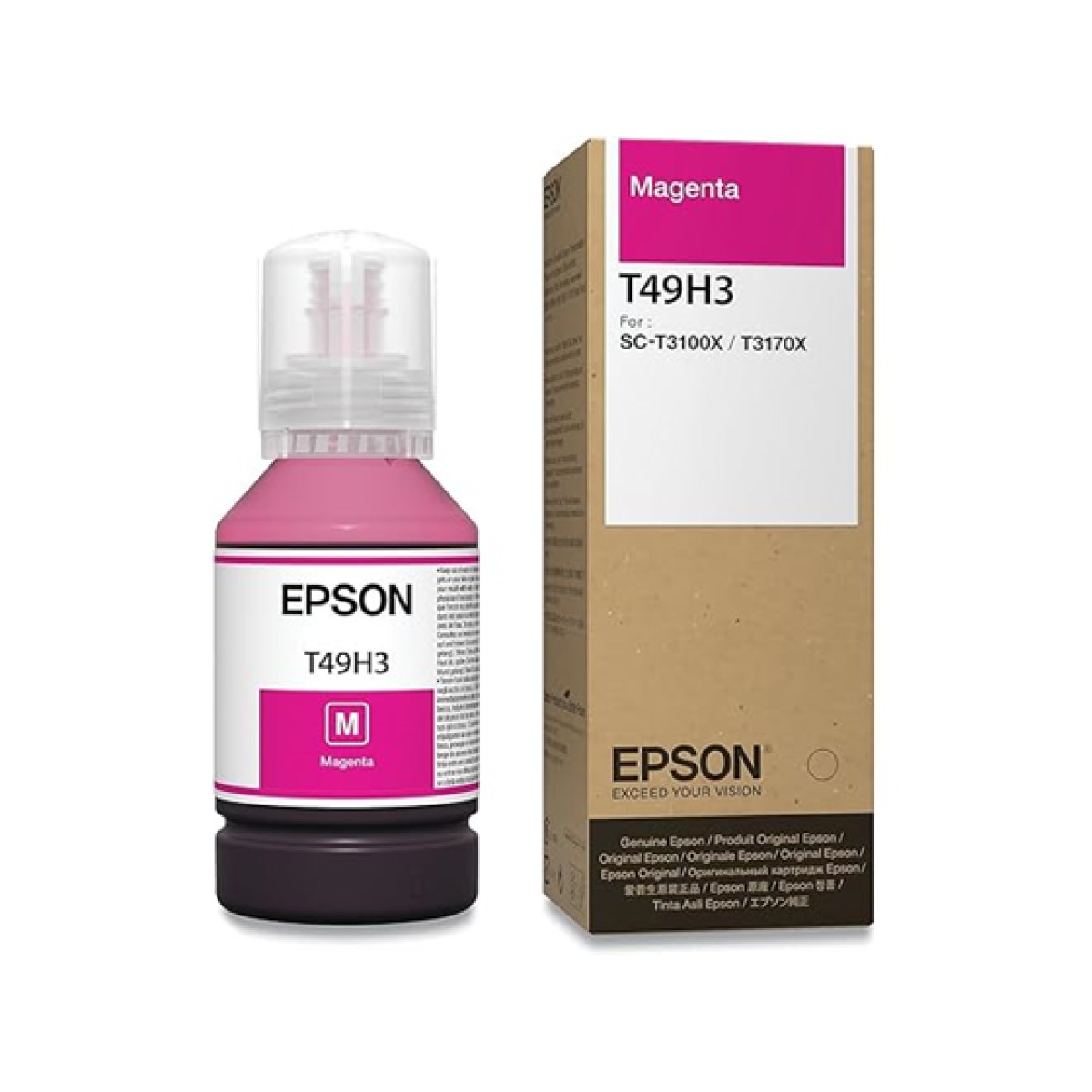 Botella De Tinta Epson T49H Magenta 140Ml Para Impresora Sct3170X