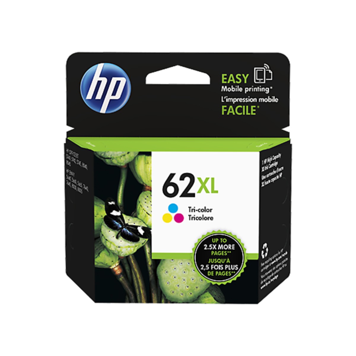 Cartucho De Tinta Hp 62Xl Tricolor C2P07Al 11.5Ml Alta Capacidad