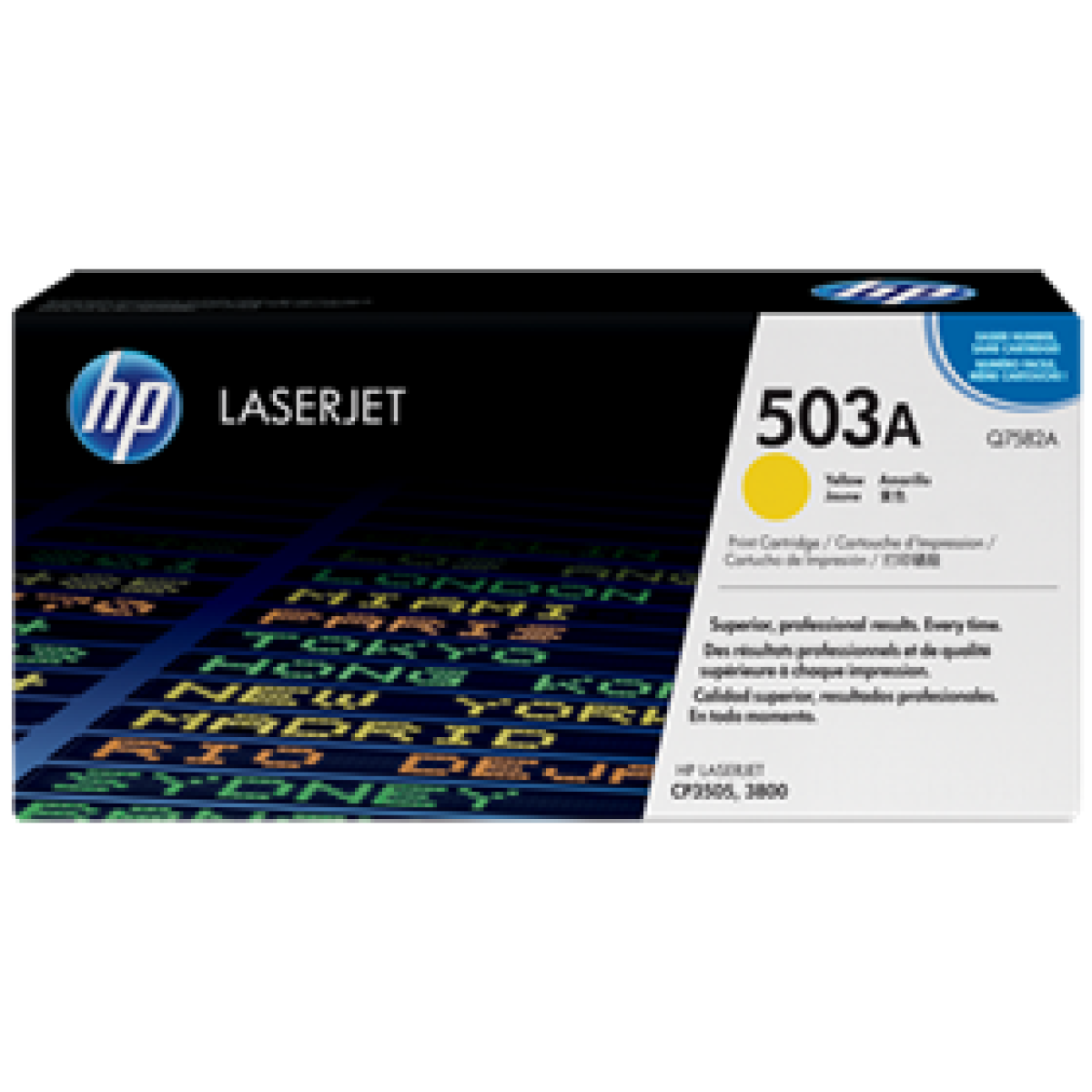 Toner Hp 503A – Q7582A – Amarillo – 6,000 Paginas – Para Impresora Color Laserjet – 3800, 3800Dn, 3800Dtn, 3800N, Cp3505, Cp3505Dn, Cp3505N, Cp3505X