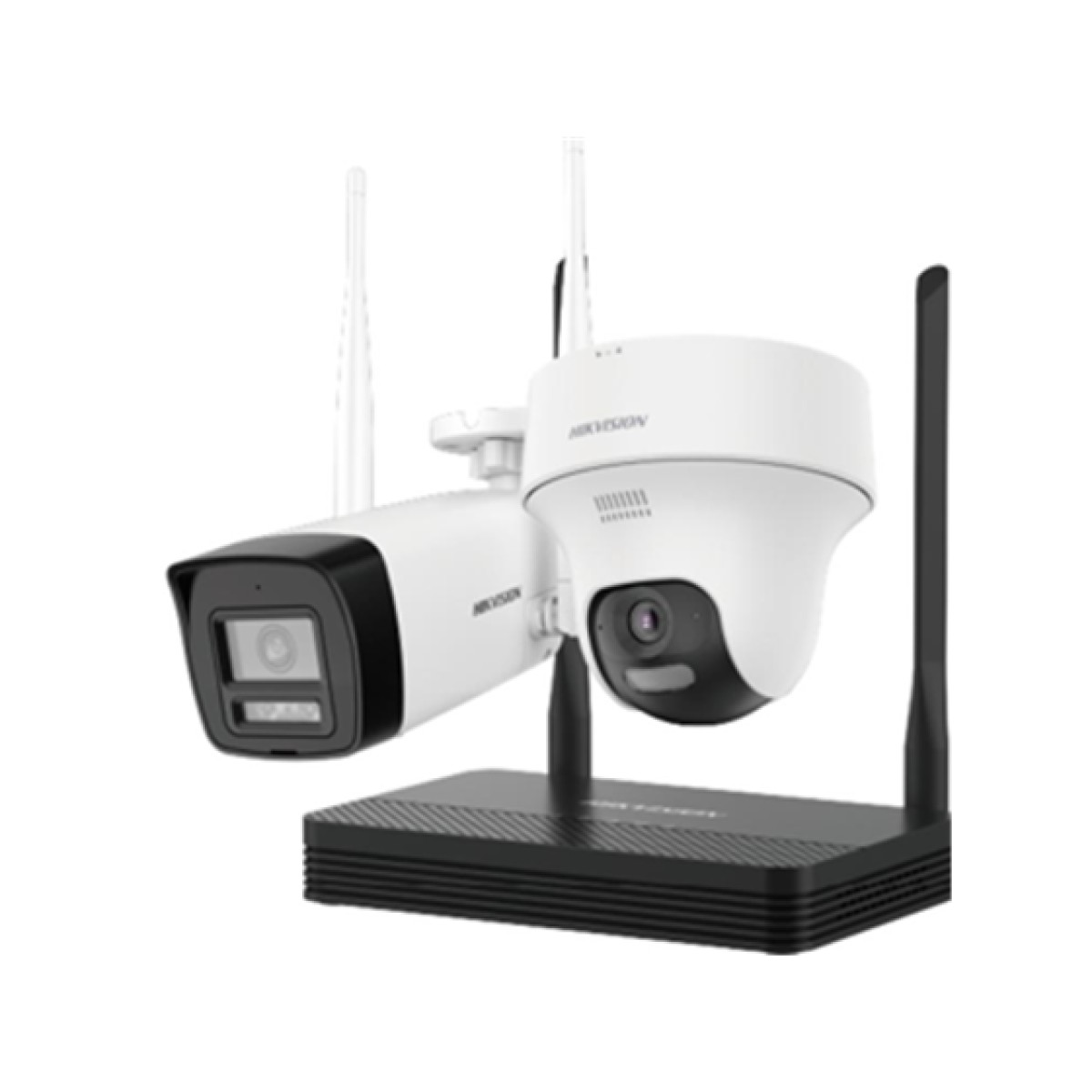 Kit De Cámaras Hikvision Wi-Fi Bullet 2Mp + Domo Turret 4Mp
