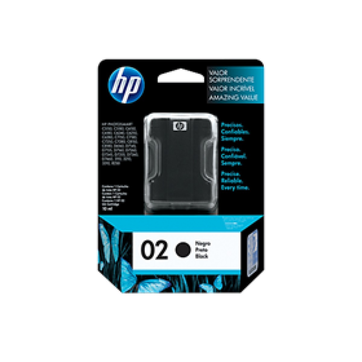 Cartucho Hp 02 – C8721Wl – Negro – 10Ml – Para Impresora – Photosmart 8250