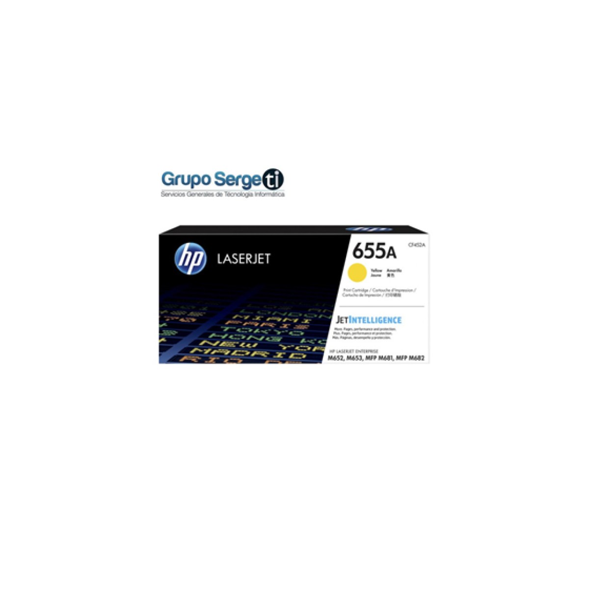 Toner Hp 655A Cf452A Amarillo 10500 Paginas Laserjet Color Enterprise