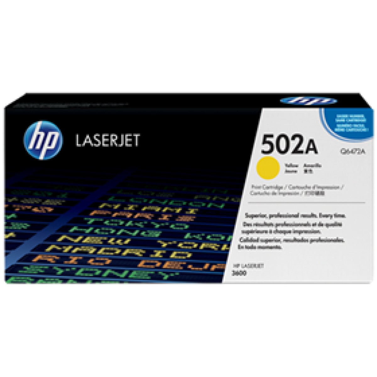 Toner Hp 502A – Q6472 – Amarillo – 4,000 Paginas – Para Laserjet 3600