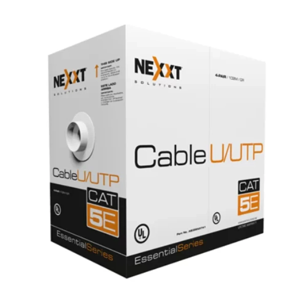 Caja Cable UTP Nexxt Cat-5e 328 Pies 100% Cobre 25AWG Gris