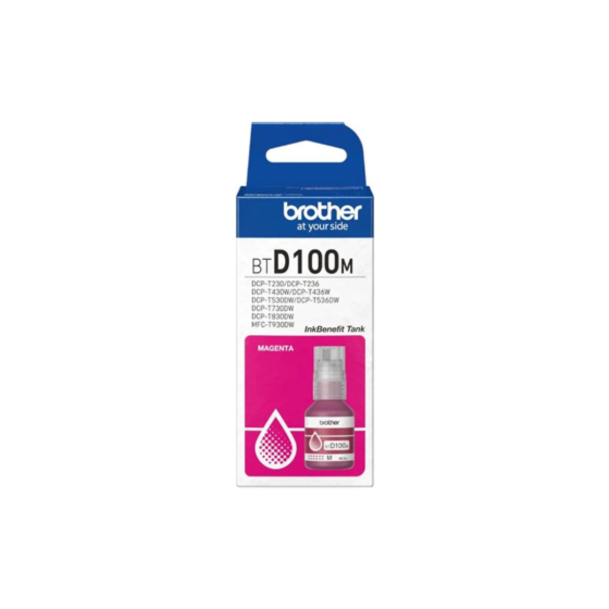 Botella De Tinta Brother Btd100M Magenta 48.8Ml Para Impresora