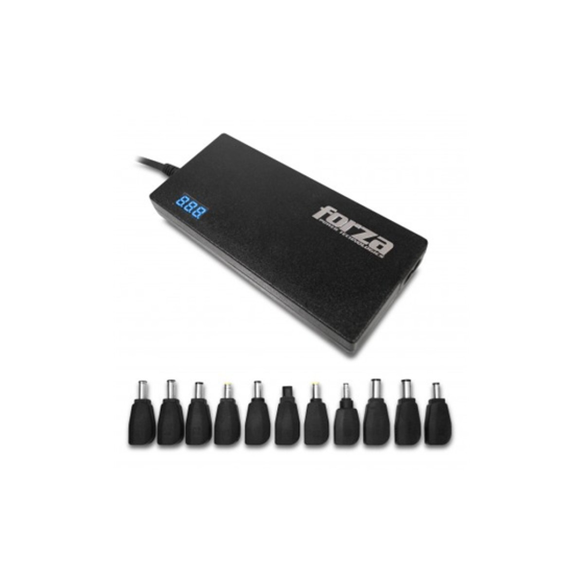 Cargador Fuente Para Laptop Forza Universal 90W Ac110 – 240V Con 11 Adaptadores Intercambiables (Fua-1090)