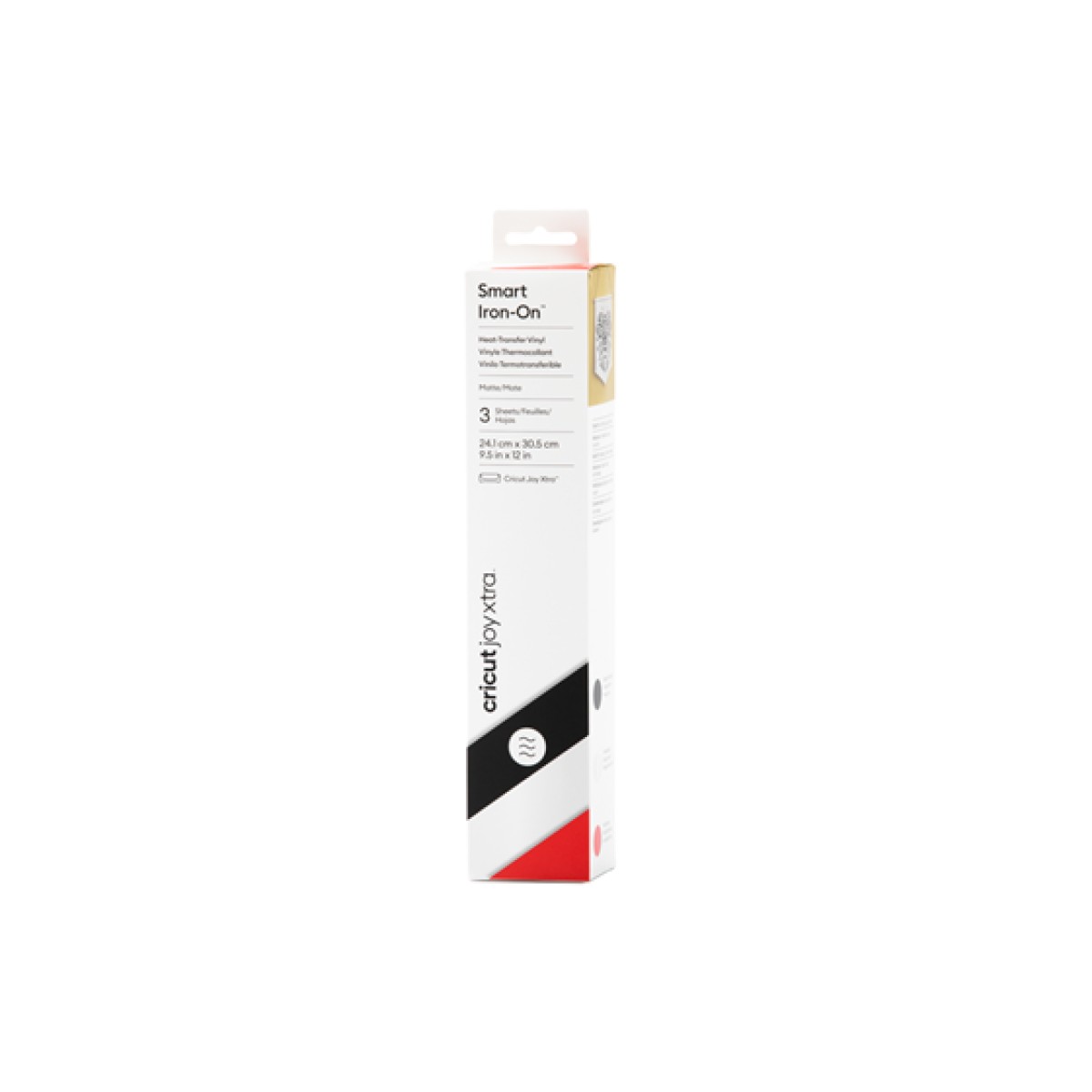Paquete Hojas Cricut Elegance Iron-On Termotransferible 9.5X12 Rojo Negro Blanco