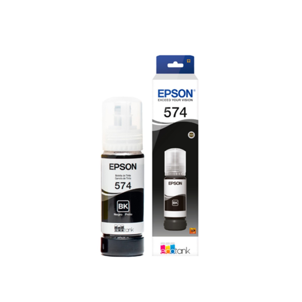 Botella De Tinta Negra Epson T574120-Al 70 Ml Para Ecotank L8050 L18050