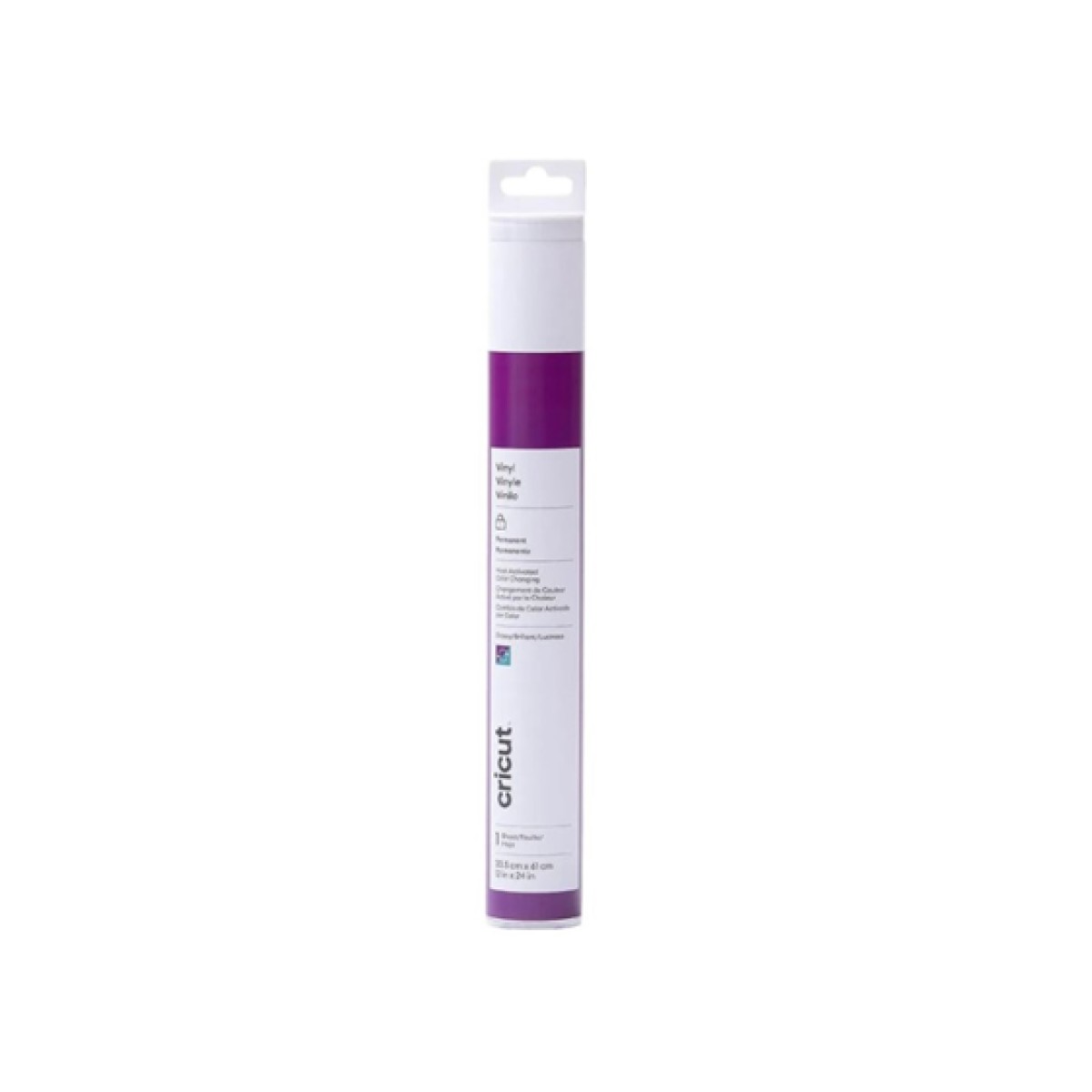 Rollo De Vinil Cricut Permanente Heat Activated Cambia Color 12X24In