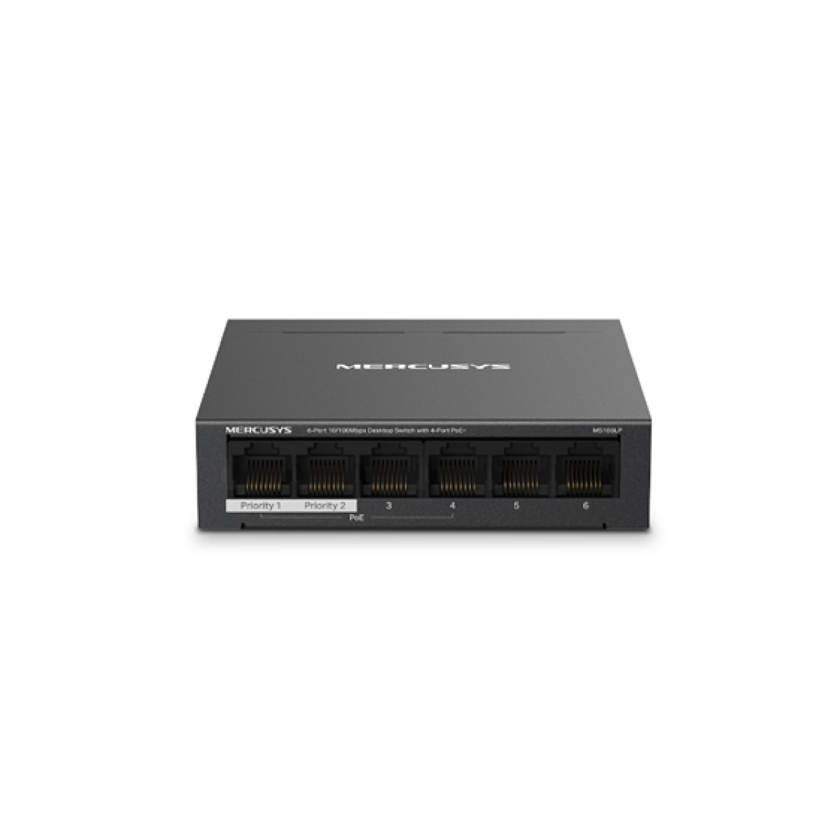 Switch Mercusys Ms106Lp 6 Puertos 10/100MBps 4 Poe+ 40W Extendido 250M