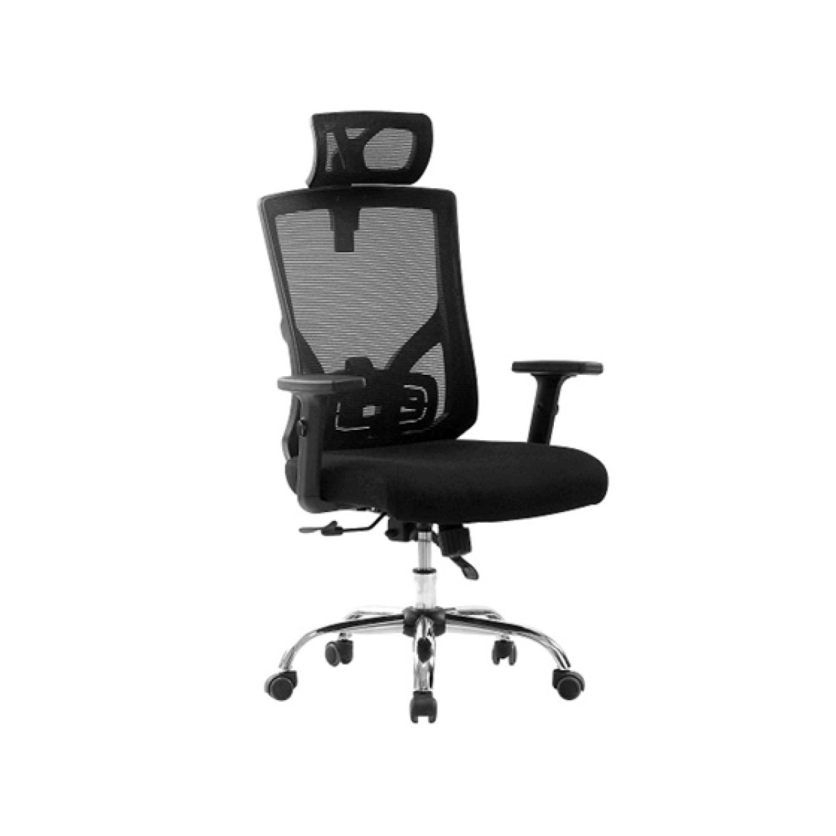 Silla Ejecutiva 5 Funciones Myo Base Cromada Color Negro